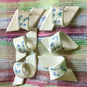 Napkin rings Set of 6 Pottery Napkin holders